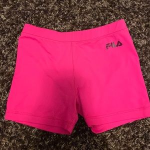 hot pink fila spandex